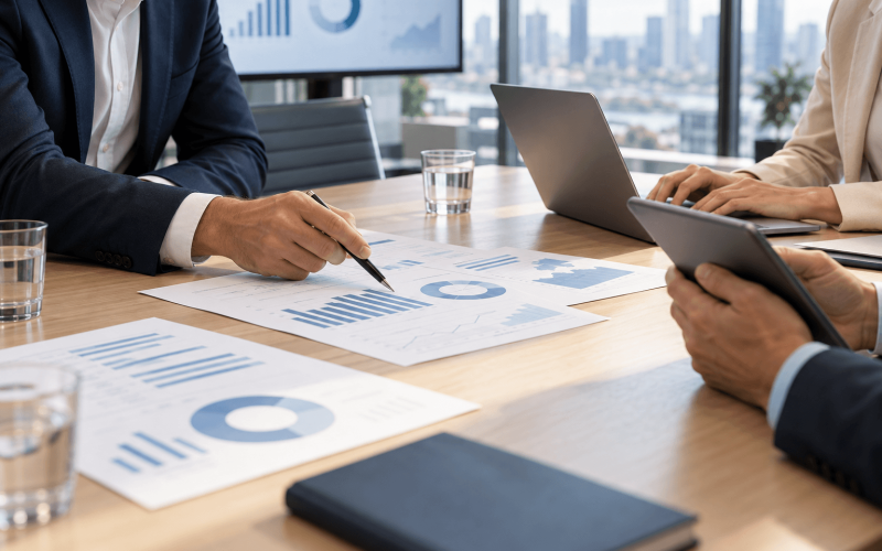 Strategy Workshop in a Modern Boardroom